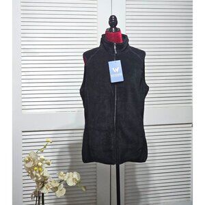 NWT  White Sierra Women's Black Fleece Cozy Zip-Up Lightweight  Vest Sz XL 2882